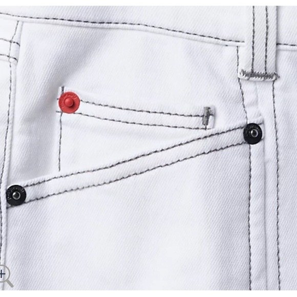 Peace Love World White Cotton High Waisted Front Slit Pants Size 10 NWOT - Picture 5 of 16